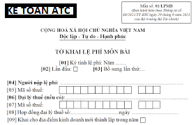 học kế toán ở thanh hóa Mẫu tờ khai thuế lệ phí môn bài mới nhất năm 2022 theo Mẫu số: 01/LPMB Ban hành kèm theo Thông tư số 80/2021/TT-