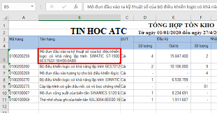 Học tin học văn phòng ở Thanh Hóa Muốn cho bảng tính của mình trong đẹp mắt thì các bạn phải căn lề dữ liệu hai bên cho đều nhau.