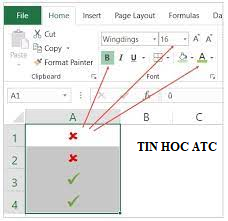 Hoc tin hoc van phong tai Thanh Hoa Dấu tích trong excel cực dễ với những thao tác sau, các bạn hãy tham khảo nhé!Dấu tích trong Excel là gì?