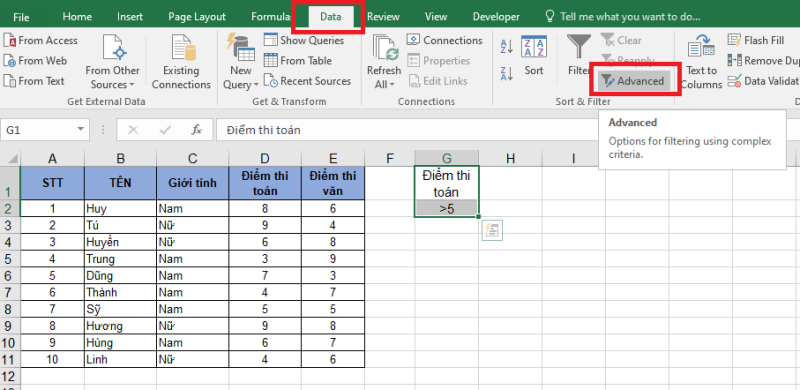 Học tin học văn phòng uy tín ở Thanh Hóa Cách trích, lọc dữ liệu theo điều kiện trong Excel việc trích, lọc dữ liệu sẽ giúp bạn dễ dàng tìm 